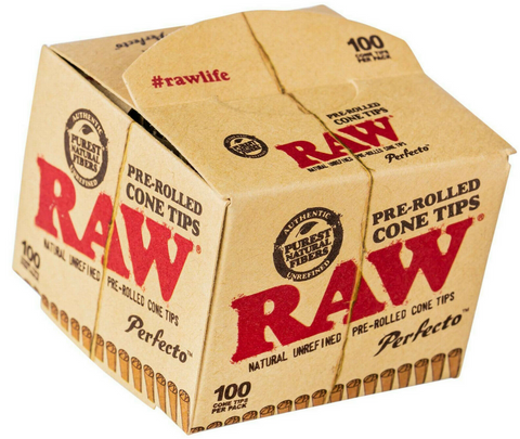 RAW PERFECTO PRE ROLLED TIPS - 100 PACK