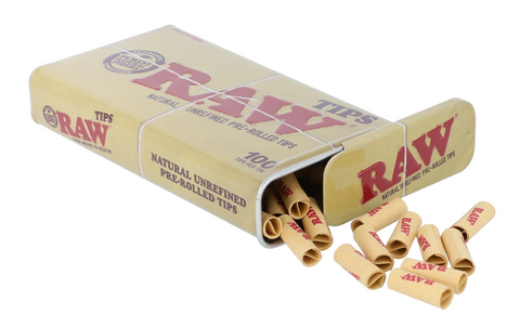 RAW CLASSIC PRE ROLLED TIPS TIN - 100 PACK