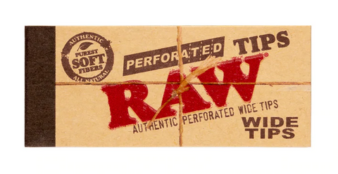 RAW PERFORATED WIDE TIPS - 50 PACK